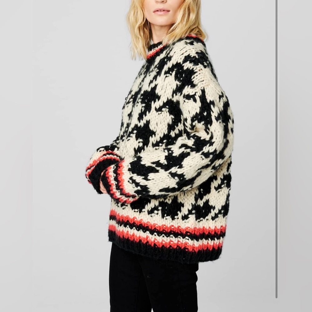 [BLANKNYC] Womens Houndstooth Pullover Knit Sweater - Picture 3 of 6